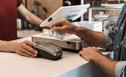 Image of a Pin Pad and POS System for accepting credit cards